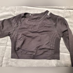 Gymshark Flawless Knit Crop top - black XS